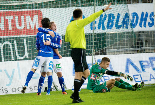Emil Forsberg, Sundsvall gör 2-1. Jubel