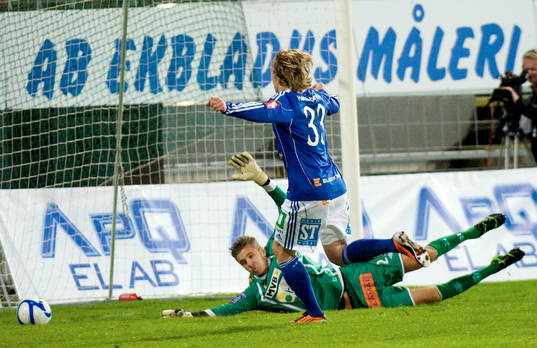 Emil Forsberg, Sundsvall gör 2-1 bakom Mirza Selimovic,