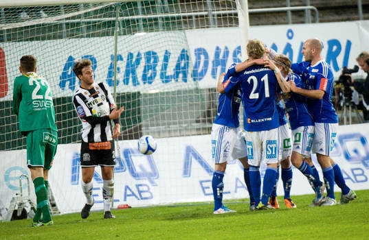 Emil Forsberg, Sundsvall gör 2-1. Jubel