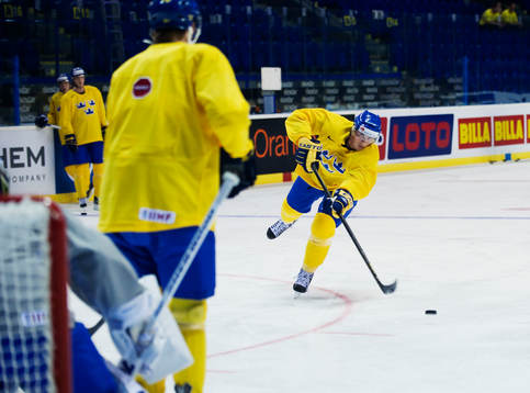 Ishockey, VM, träning, Sverige