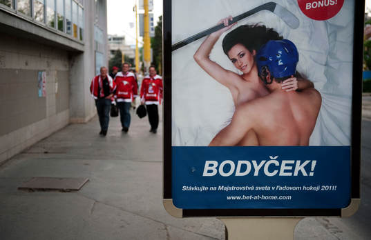 Slovakisk reklam i samband med ishockey-VM