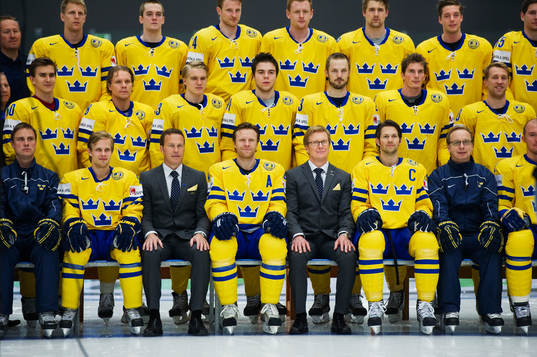 Det officiella lagfotot tas innan träningens start