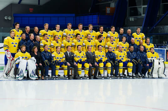 Det officiella lagfotot tas innan träningens start