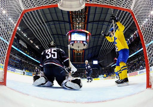Al Montoya, målvakt, USA, depp och Magnus Pääjärvi,