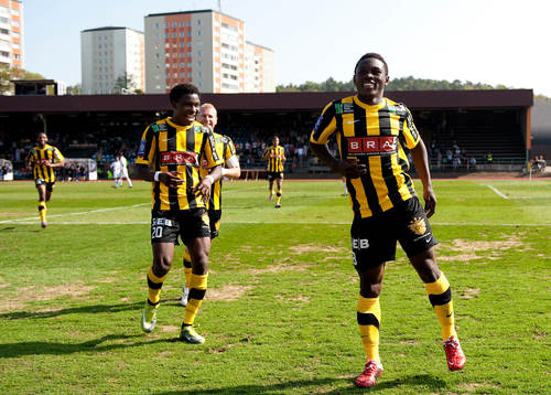 Majeed Waris, Häcken, gör 3-0 till Häcken, jubel