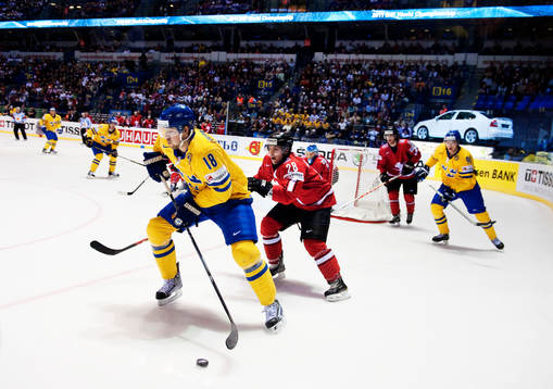 Patrik Berglund, Sverige, och Martin Plüss, Schweiz