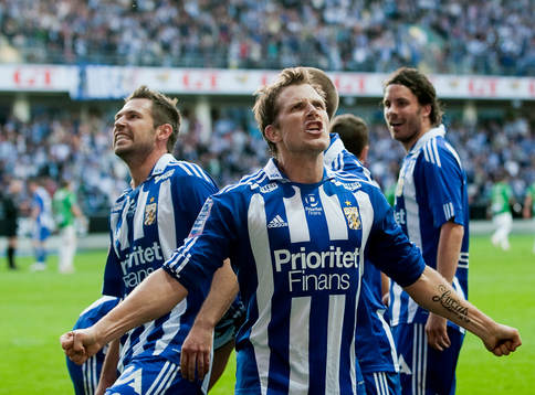 Tobias Hysén, Göteborg, gör 2-1, jubel