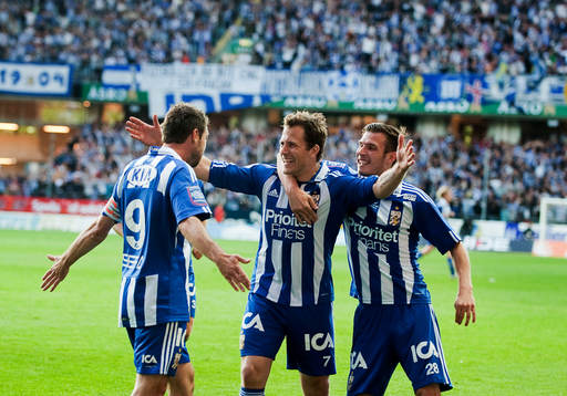 Tobias Hysén, Göteborg, gör 2-1, jubel