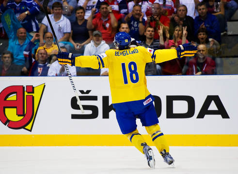 Patrik Berglund, Sverige, jubel