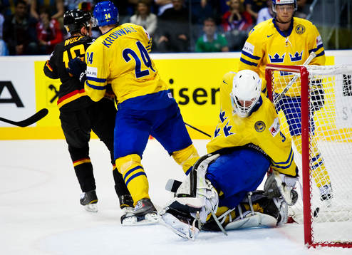 Michael Wolf, Tyskland, gör 4-2 bakom Viktor Fasth,