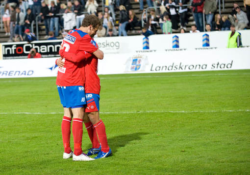 Alexander Gerndt och Erik Sundin, Helsingborg, jubel
