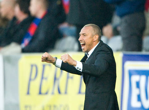 Henrik Larsson, tränare, jubel