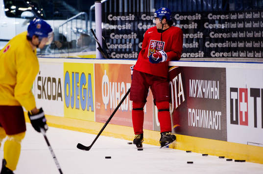 Jaromir Jagr hänger vid sargkanten