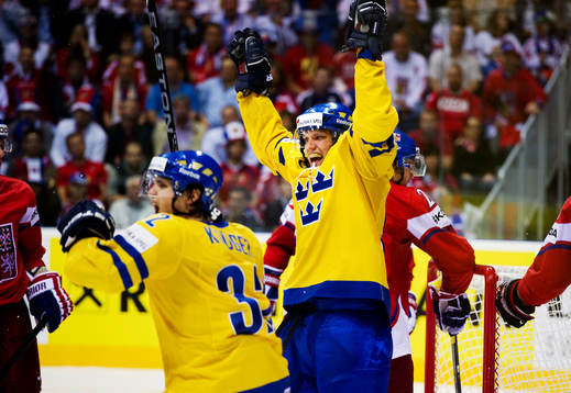 Marcus Krüger och Jakob Silfverberg, Sverige, jubel