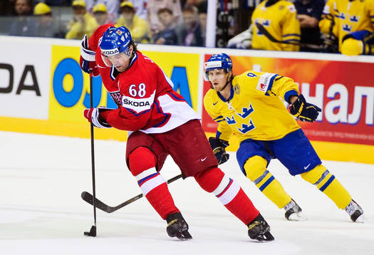 Jaromir Jagr, Tjeckien, och Mattias Tedenby, Sverige