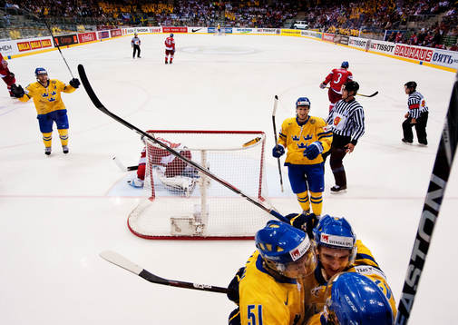 David Petrasek, Rickard Wallin, Carl Gunnarsson, Mikael
