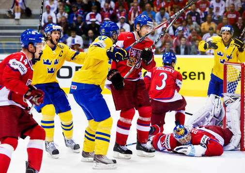 Rickard Wallin, Jimmie Ericsson och Mikael Backlund,