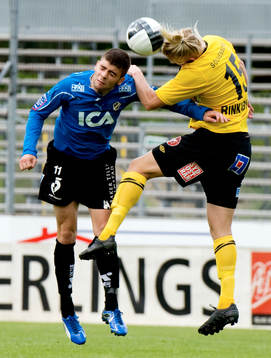 Javi H, Halmstad och Robin Cederberg, Mjällby