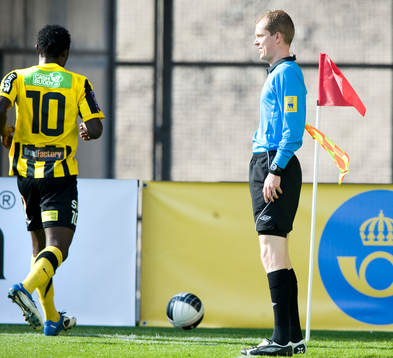 Magnus Moberg, assisterande domare, som gjorde allsvensk