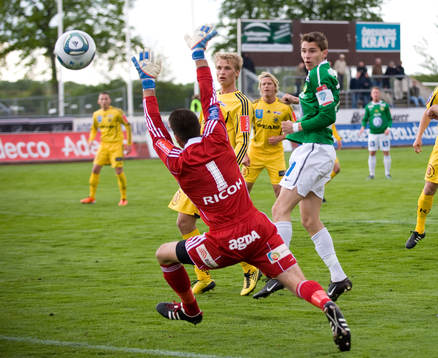 Branimir Hrgota, Jönköping, nickar in 1:0 målet