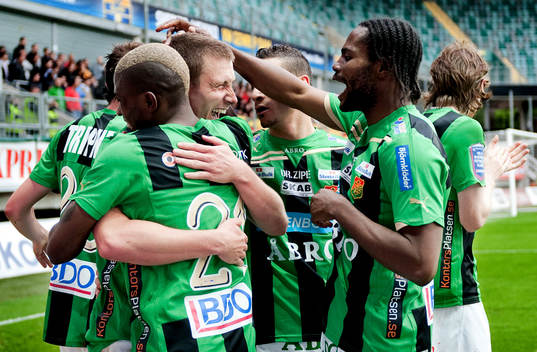 Calum Angus, GAIS, gör matchens enda mål, jubel