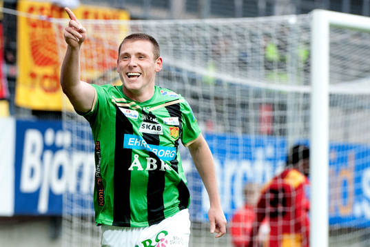 Calum Angus, GAIS, gör matchens enda mål, jubel