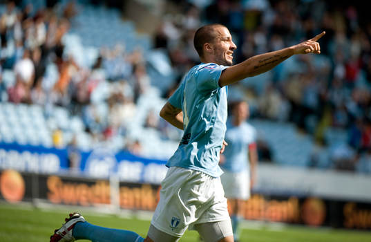 Guillermo Molins, Malmö. 2-1. Jubel