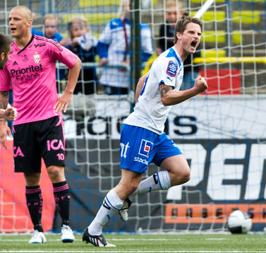 2-1, Gunnar Heidar Thorvaldsson, Norrköping, jubel