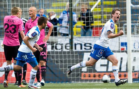 2-1 Gunnar Heidar Thorvaldsson, Norrköping, jubel