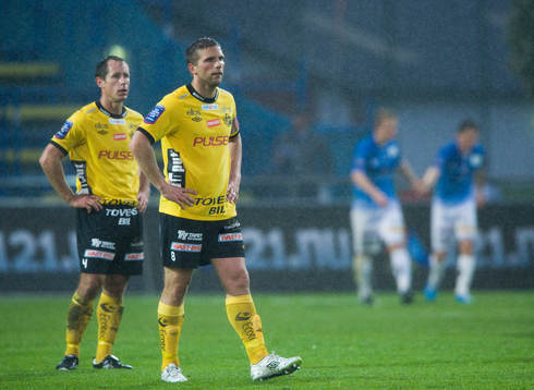 3-0 Kristian Haynes, Trelleborg, jubel. Anders Svensson och