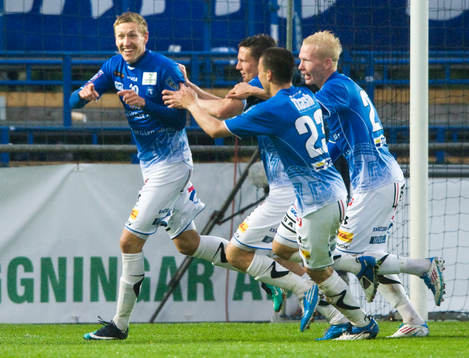 1-0 Marcus Pode, Trelleborg, jubel, glädje