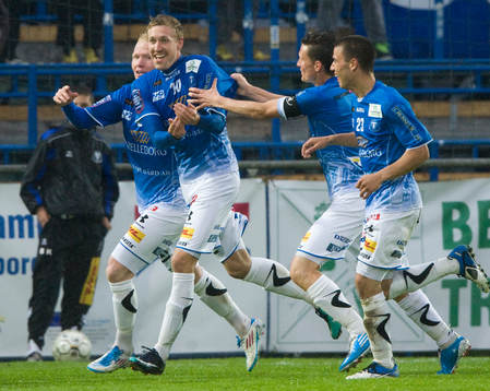 1-0 Marcus Pode, jubel, glädje