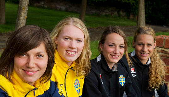 Linda Forsberg, Hedvig Lindahl, Kosovare Asllani, Charlotte