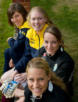 Linda Forsberg, Hedvig Lindahl, Kosovare Asllani, Charlotte