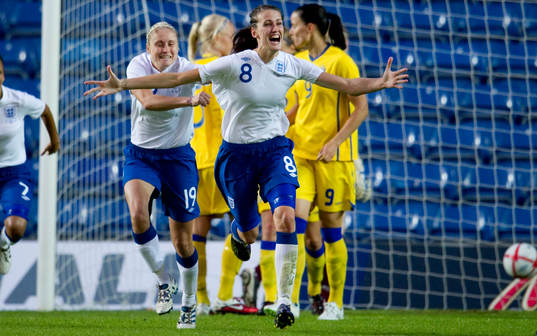 Jill Scott, England, jubel