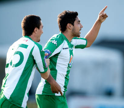 Sebastian Castro-Tello, Hammarby, gör 2-1, jubel
