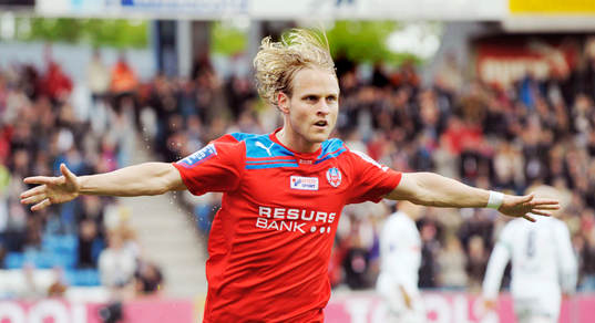 1-0 av Erik Sundin, Helsingborg, glädje, jubel