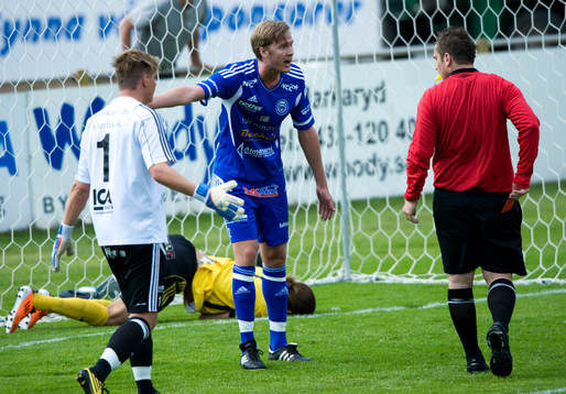 Jonas Osberg, målvakt och Christoffer Ohlsson, Markaryd