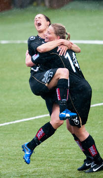 Johanna Almgren, Göteborg, gör 2-0, jubel