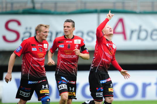 Mattias Adelstam, Trelleborg gör 0-1, jubel