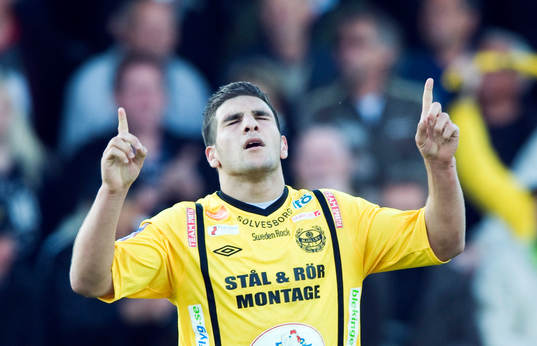 2-0 Moestafa El Kabir, Mjällby, jubel