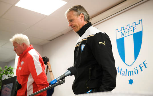Conny Karlsson, tränare, Helsingborg och Roland Nilsson,