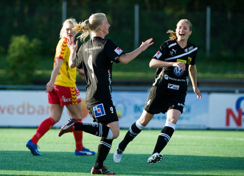 Sofia Jakobsson och Emmelie Konradsson, Umeå, jubel