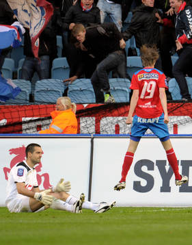 Rasmus Jönsson, Helsingborg (Jubel) och Dusan Melicharek,