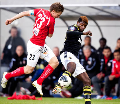 Mattias Johansson, Kalmar och Mohamed Bangura, AIK