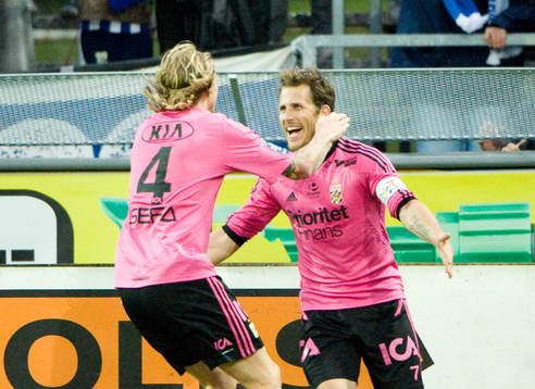 Andreas Drugge och Tobias Hysén, Göteborg, jubel