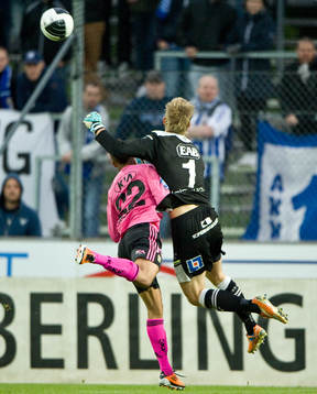 Karl-Johan Johansson, målvakt, Halmstad, Tobias Sana,