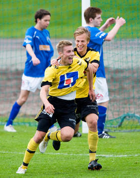 1-0 Mattias Andersson, Hässleholm, grattas av Victor