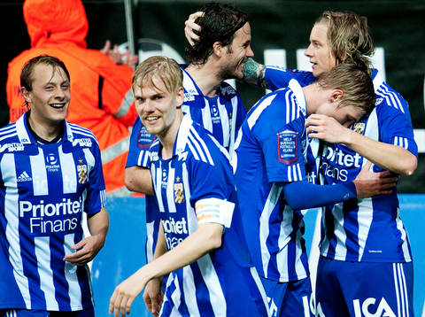 Andreas Drugge, IFK Göteborg, gör 1-0, jubel Joel