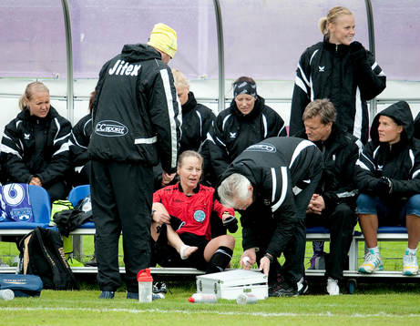 Domare Susanne Borg Pilhamre får utgå 9 minuter in i